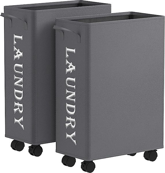 Lifewit Wäschekorb Rollbarer Wäschekorb 50L Faltbar günstig online kaufen