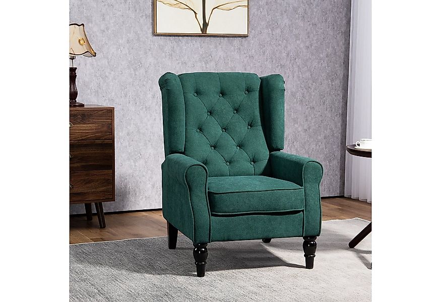 HOMCOM Sessel mit Rückenlehne (Loungesessel, 1-St., Gepolstert Relaxsessel) günstig online kaufen