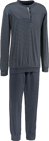 REDBEST Pyjama Herren-Schlafanzug Single-Jersey Streifen günstig online kaufen