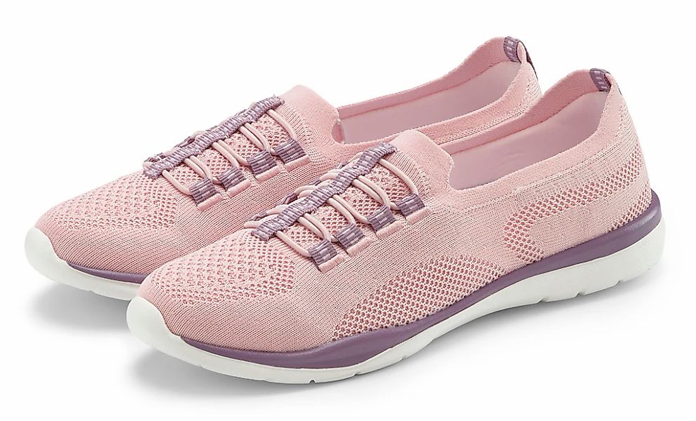 LASCANA Sneaker "Slipper, Halbschuh, leichtes Meshmaterial," runde Schuhspi günstig online kaufen
