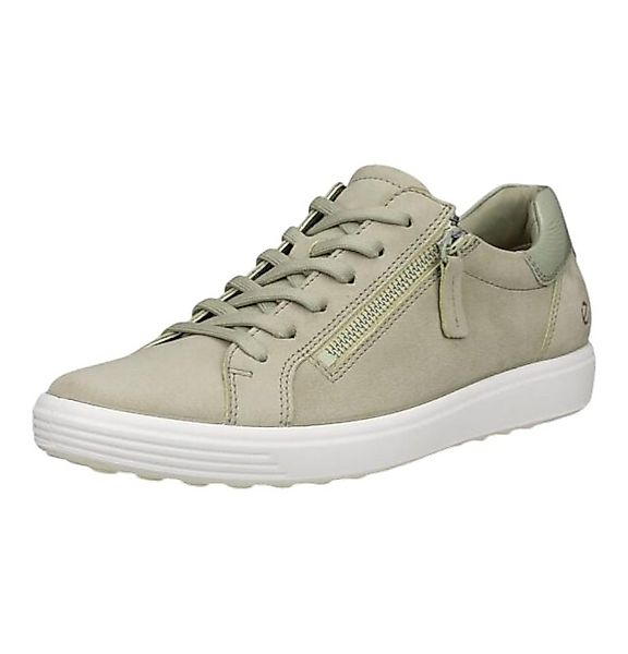 Ecco Soft 7 Side Zip Lace (Premium-Vollnarbenleder) olivegrün Damen Sneaker günstig online kaufen