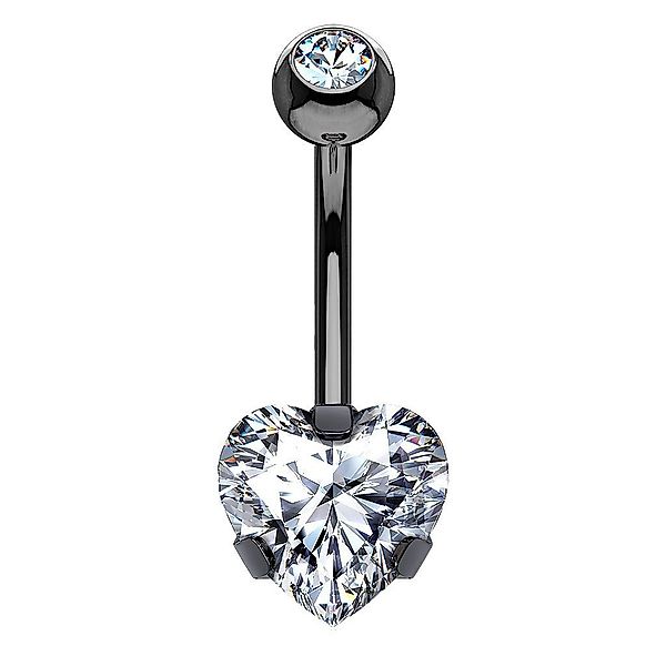 Taffstyle Bauchnabelpiercing Piercing Chirurgenstahl Kristall Herz, günstig online kaufen