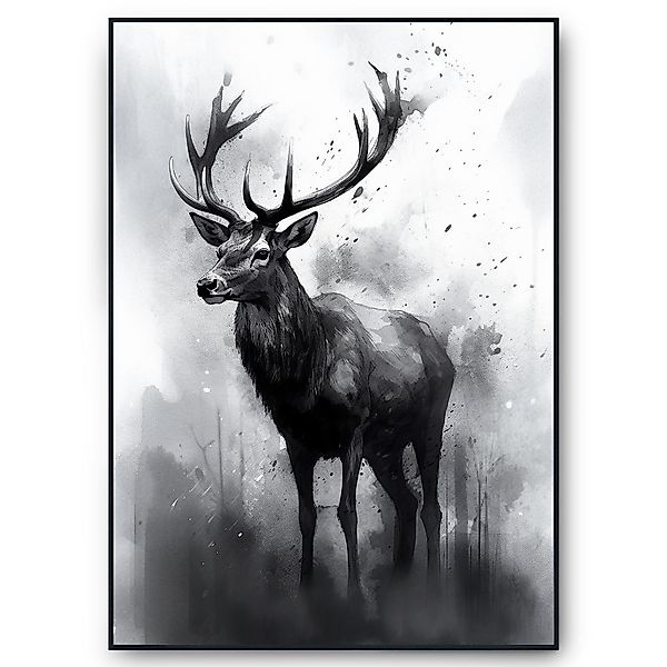 Tigerlino Poster Hirsch Wandposter Wandbild Hirsch günstig online kaufen