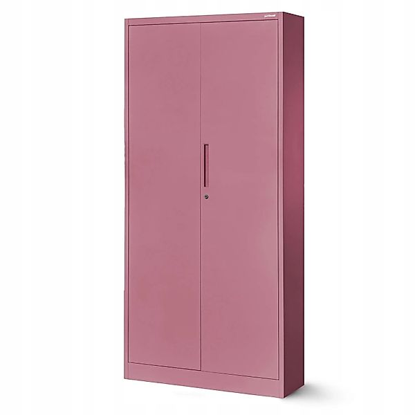 Jan Nowak Aktenschrank Metallschrank JAN H Rosa 195x90x40 cm mit 3-Punkt-Ve günstig online kaufen