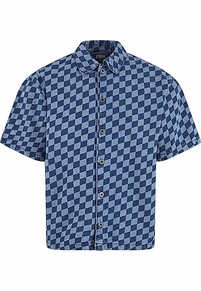 URBAN CLASSICS Langarm-Poloshirt "Urban Classics Laser Check Printed Boxy S günstig online kaufen