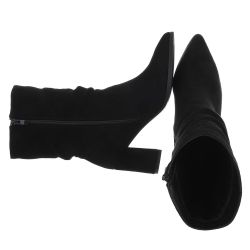 Ital-Design Eleganter Blockstiefel mit gerafftem Design günstig online kaufen