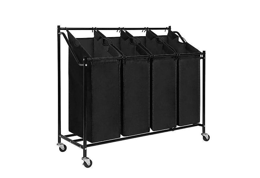 Mondeer Wäschekorb Wäschesortierer, 4 Fächer, 4 abnehmbaren Stofftaschen, m günstig online kaufen