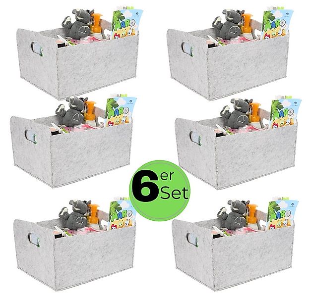 GarPet Aufbewahrungsbox 6x Aufbewahrungsbox faltbar Stoff Box Aufbewahrungs günstig online kaufen