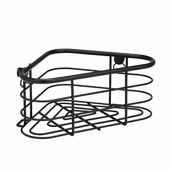 Wenko Eckablage Trestina 25 cm x 10,5 x cm x 16,5 cm Edelstahl Schwarz günstig online kaufen