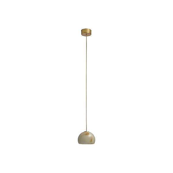 LED-Hängeleuchte Neil, Alabaster, gold, Ø 15cm günstig online kaufen