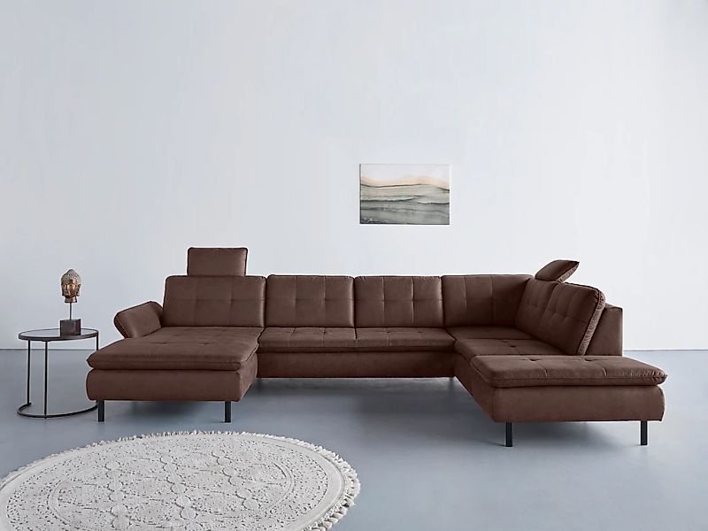 Home affaire "Birkholm U-Form" Armlehnverstellung, auch in Easy Clean Bezug günstig online kaufen