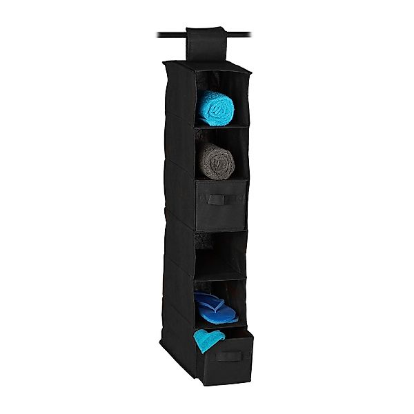relaxdays Hängeregal für Kleiderschrank, Schwarz günstig online kaufen