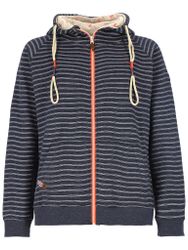 modAS Kapuzensweatjacke Damen Sweatjacke Streifen mit günstig online kaufen