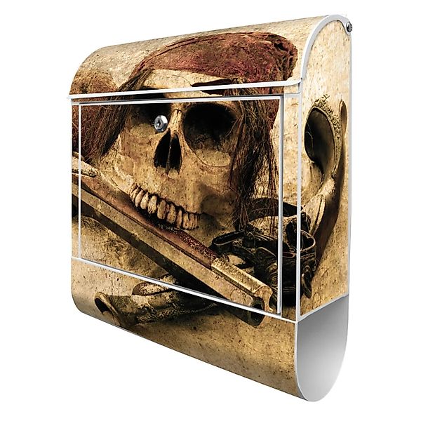 Banjado Design Briefkasten Weiß Pulverbeschichtet 39x47x14cm 2 Schlüssel Mi günstig online kaufen