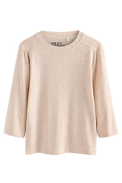 Next 3/4-Arm-Shirt Geripptes Rundhalstop mit ellbogenlangen günstig online kaufen