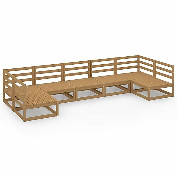 vidaXL 7-tlg Garten-Lounge-Set Massivholz Kiefer Modell 26 günstig online kaufen