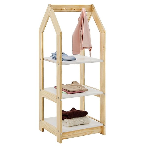 IDIMEX Kinderkleiderschrank SALLY Kinderzimmer Regal Hausform günstig online kaufen