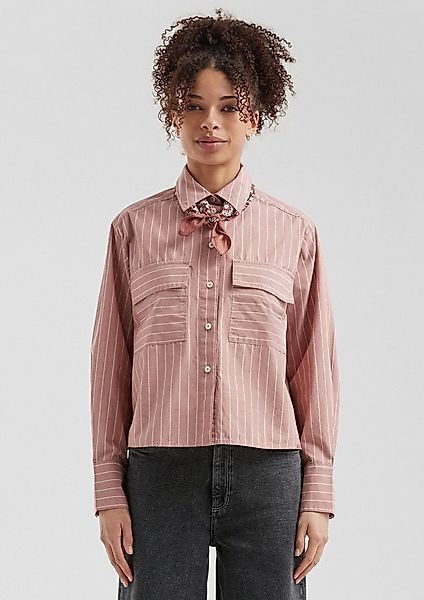 QS Langarmbluse Bluse Verkürzte Bluse im Loose Fit günstig online kaufen