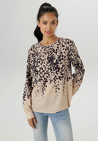 Aniston SELECTED Schlupfbluse mit stilvollem Allover-Tropfenprint günstig online kaufen