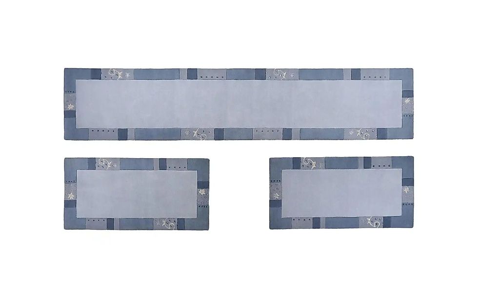 THEKO Wollteppich  Royal Ganges ¦ blau ¦ Wolle ¦ Maße (cm): B: 70 H: 1,3 Te günstig online kaufen