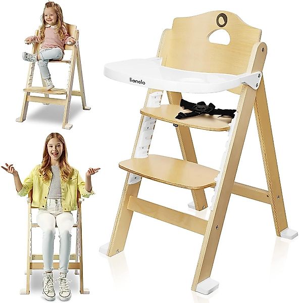 lionelo Hochstuhl Floris 3-in-1 (HOLZ), Hochstuhl günstig online kaufen
