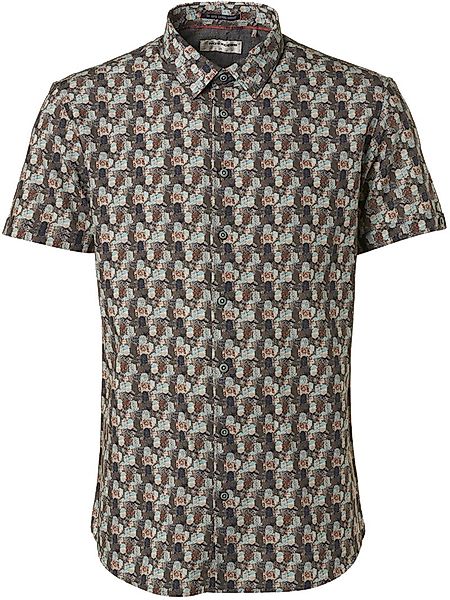 No Excess Short Sleeve Hemd Druck Grün - Größe XL günstig online kaufen