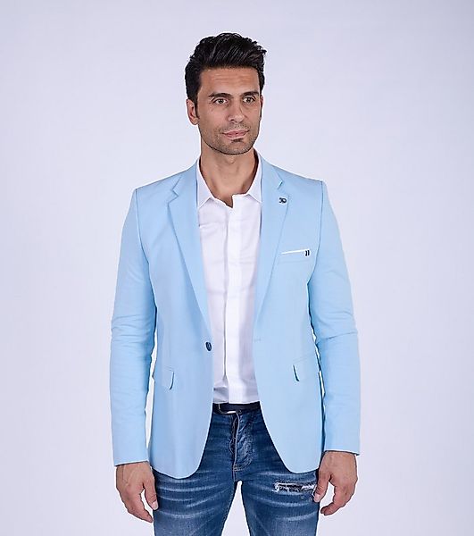 Denim Distriqt Jerseysakko Sportliches Herren SLIM FIT Jersey Sakko mit Str günstig online kaufen