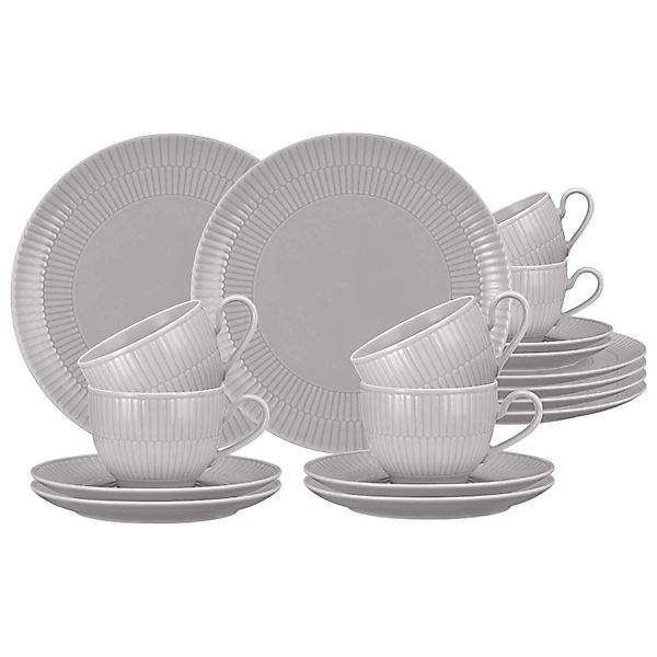 Seltmann Weiden Amina Kaffeeservice 18-teilig Silbergrau günstig online kaufen