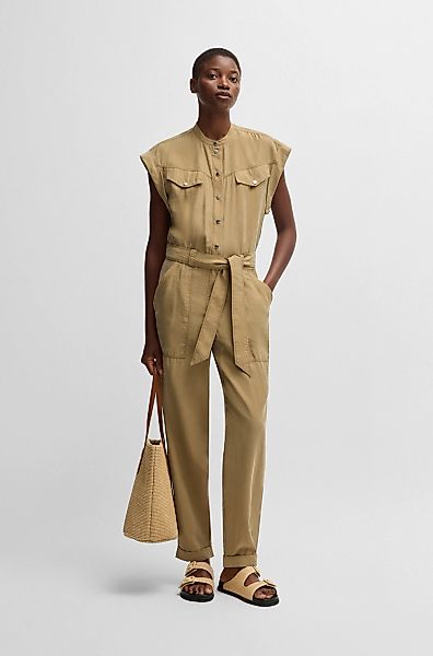 BOSS ORANGE Blusenkleid "Dridy Premium Damenmode", mit Gürtel, Pattentasche günstig online kaufen