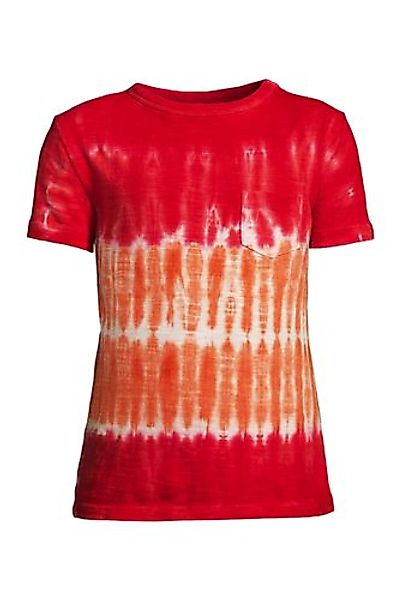 Batik-Shirt mit Slub-Struktur und Brusttasche, Größe: 122/128, Rot, Jersey, günstig online kaufen