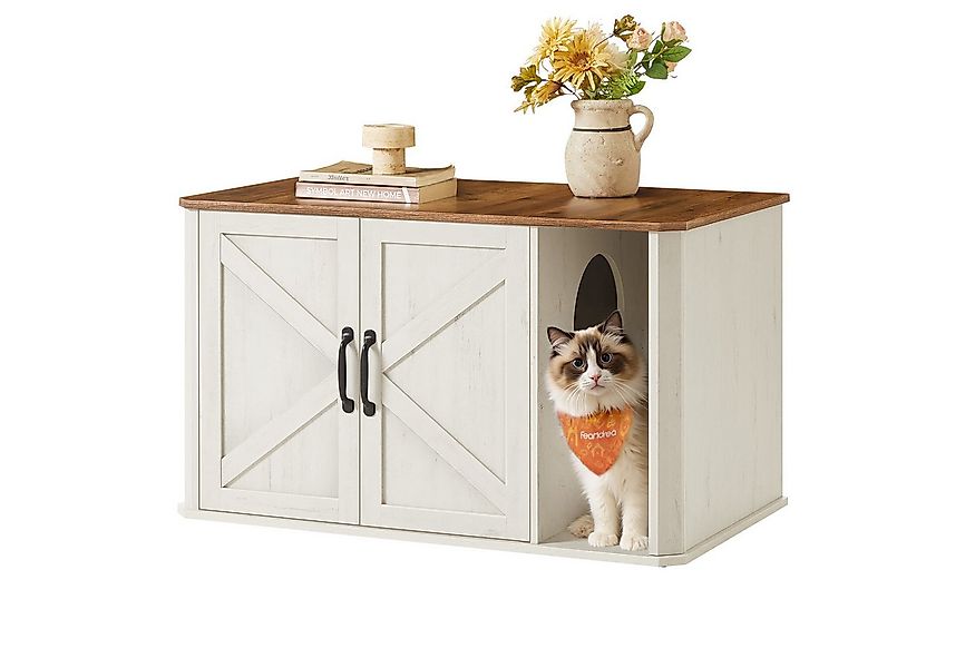 FEANDREA Katzentoilette, Katzenhaus, Katzenklo-Schrank, Vordereingang mit D günstig online kaufen