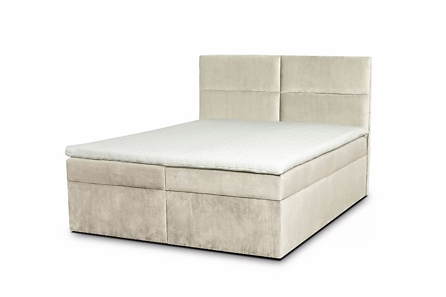 ROPEZ | Boxspringbett Rio mit Stauraum Samt 200 x 200 cm günstig online kaufen