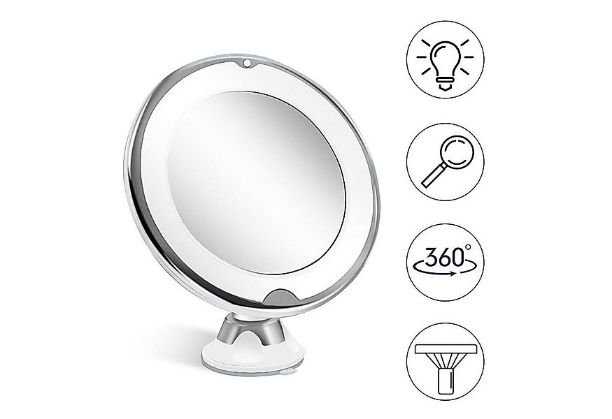 wohnTRAUM24 Kosmetikspiegel Kosmetikspiegel mit Beleuchtung, 10X Vergrößeru günstig online kaufen