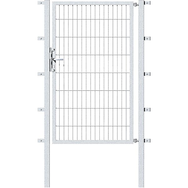 Metallzaun Einzeltor für Doppelstabmatte Feuerverzinkt 200 cm x 100 cm günstig online kaufen