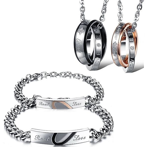 Kim Johanson Schmuckset Amor (Set, 4-tlg), Pärchen Schmuckset mit Halskette günstig online kaufen