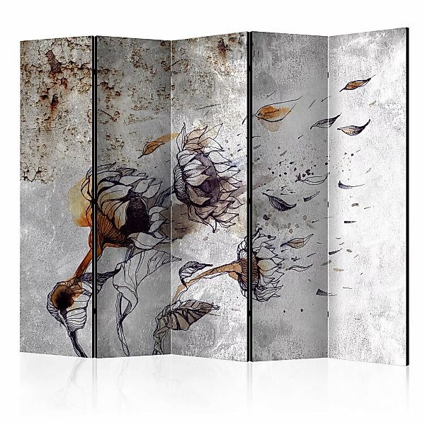 5-teiliges Paravent - Recall Sunflowers Ii [room Dividers] günstig online kaufen