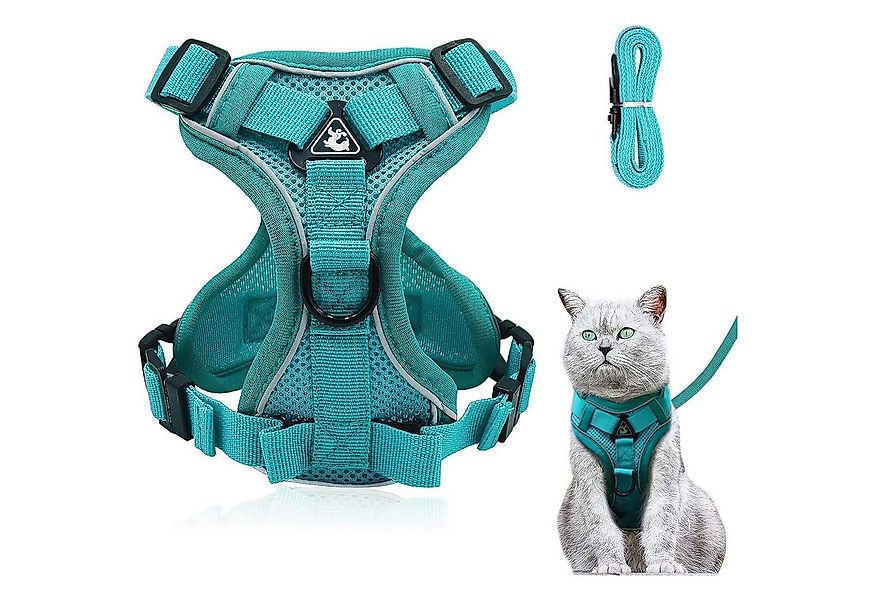 Grantop Katzen-Halsband Verstellbares Katzengeschirr mit Leine Set Ausbruch günstig online kaufen