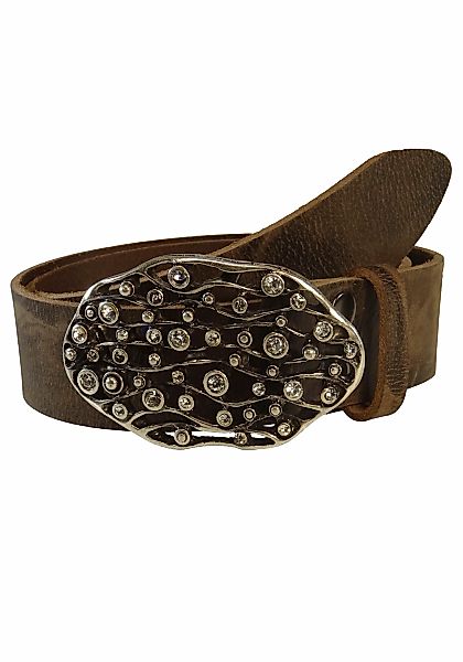 Rettungsring Gürtel Ledergürtel mit austauschbarer Schließe "Welle Oval Mit günstig online kaufen