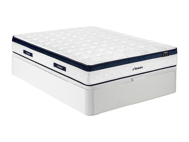 Set 160 x 200 cm - Bettkasten weiß - Taschenfederkernmatratze 5 Zonen - Küh günstig online kaufen