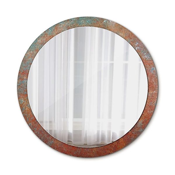 Tulup Spiegel mit Motivdruck Rostiges Metall 100x100 cm Runder Spiegel Aufd günstig online kaufen