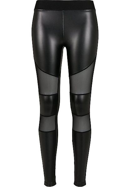 URBAN CLASSICS Leggings Urban Classics Damen Ladies Tech Mesh Faux Leather günstig online kaufen