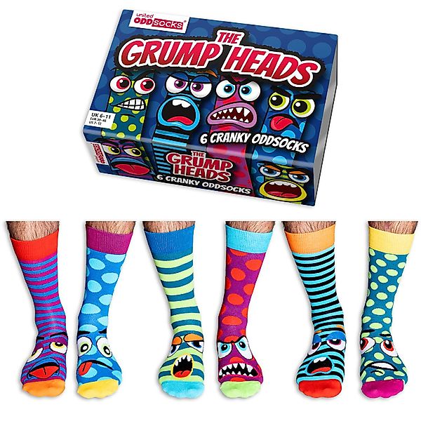 United Oddsocks Freizeitsocken Grump Heads Gesichter günstig online kaufen