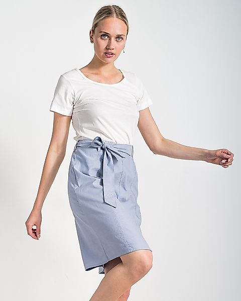 Chambray Skirt - Sommer Baumwoll Rock günstig online kaufen