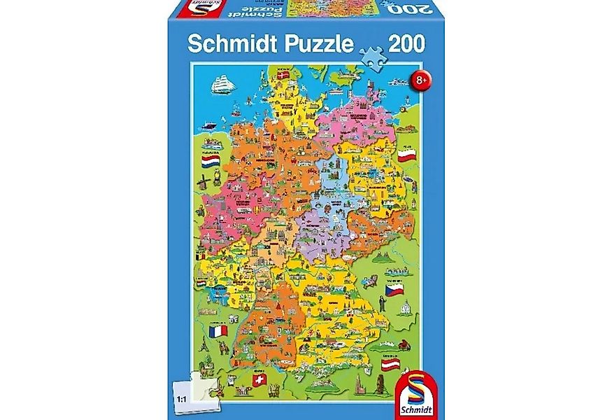 Schmidt Spiele Puzzle Deutschlandkarte mit Bildern (Kinderpuzzle), 299 Puzz günstig online kaufen