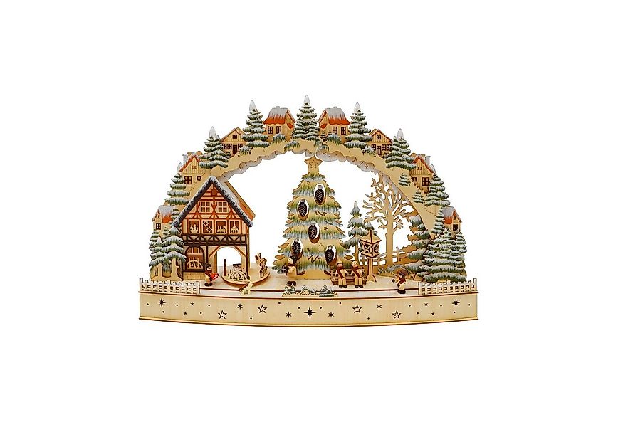 HTI-Living Schwibbogen LED Schwibbogen Winterdorf mit Zapfen (1-tlg), Licht günstig online kaufen