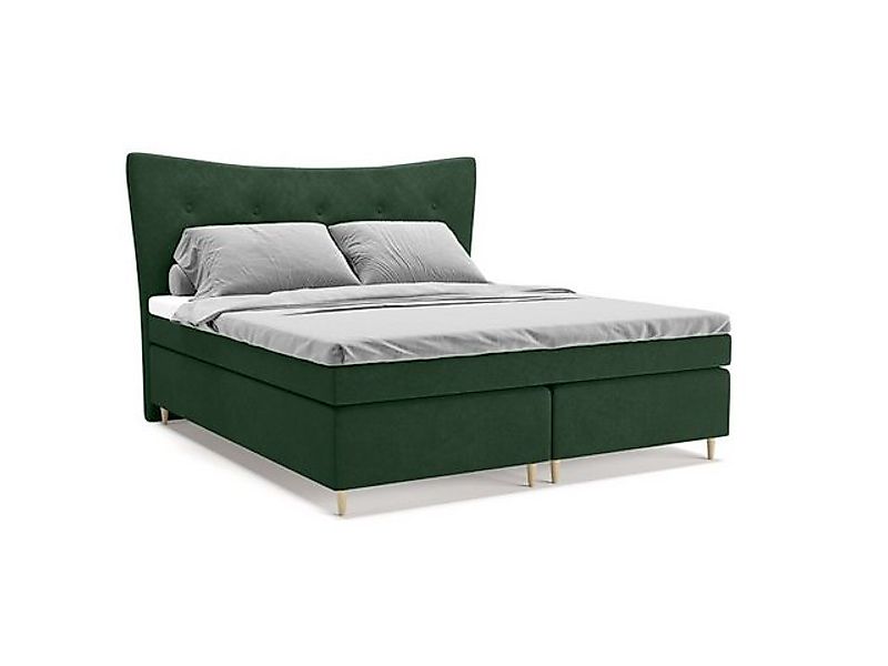 PANDA MÖBEL GmbH Boxspringbett Komfortables Boxspringbett COLORADO 180cm 16 günstig online kaufen