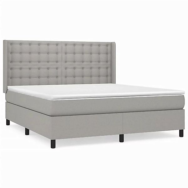 vidaXL Boxspringbett mit Matratze Hellgrau 180x200 cm Stoff1357493 günstig online kaufen