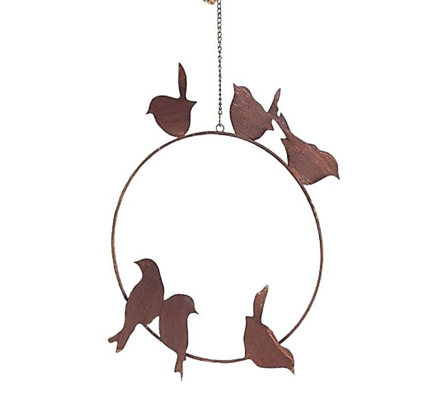 Home-trends24.de Dekohänger Vogel Ring Wand Deko Fenster Hänger Braun Antik günstig online kaufen