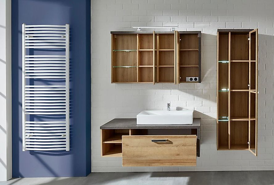 welltime Badmöbel-Set "Bilbao", (Set, 3 St.), Hängende Badezimmermöbel in E günstig online kaufen