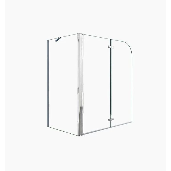 Duschparadies Badewannenaufsatz Badewannenfaltwand 2tlg Faltwand 110x140cm günstig online kaufen